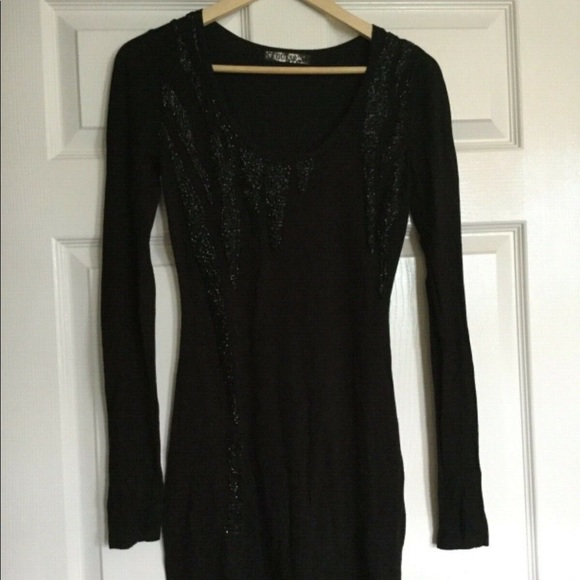 Guess Knitwear Bodycon Dress w/ Embellishments M - Picture 6 of 7